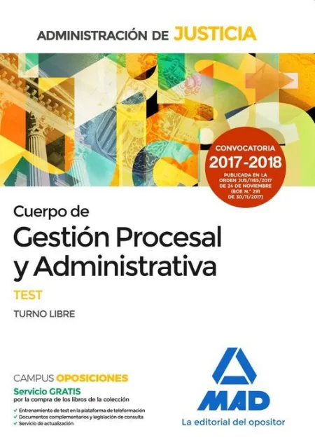 018 (Libre) Test Cuerpo de Gestión Procesal y Administrativa de la Administracion de Justicia