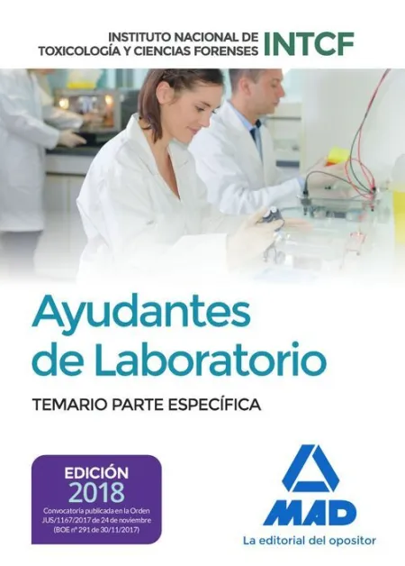 018 Temario Esfecifico Ayudantes de Laboratorio Instituto Nacional Toxicología y Ciencias Forense