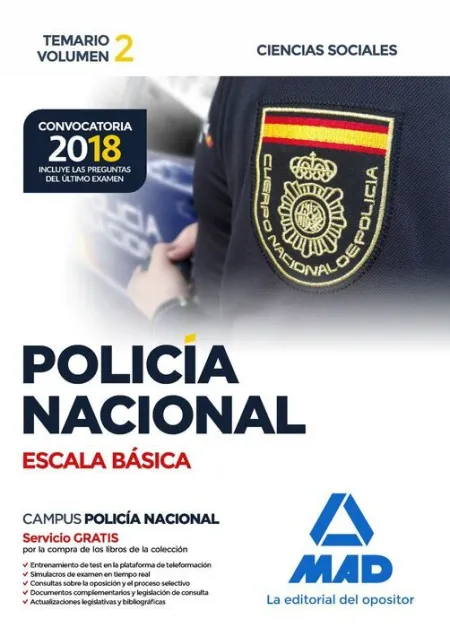 018 T2 Policía Nacional Escala Básica. Ciencias Sociales