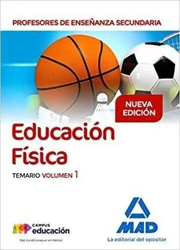 018 T1 Educacion Fisica Profesores de Enseñanza Secundaria