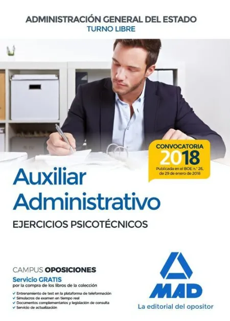 018 (Libre) Psic. Auxiliar Administrativo Administración General Estado
