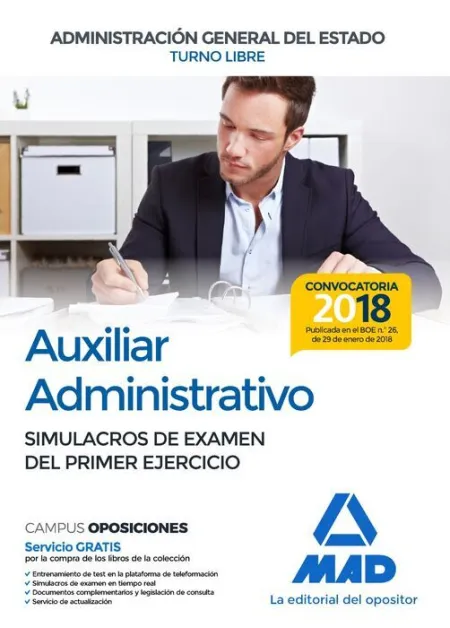 018 (Libre) Sim 1Ejer Auxiliar Administrativo Administración General Estado