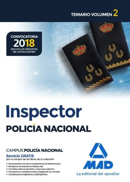 018 T2 Inspector de Policía Nacional Temario