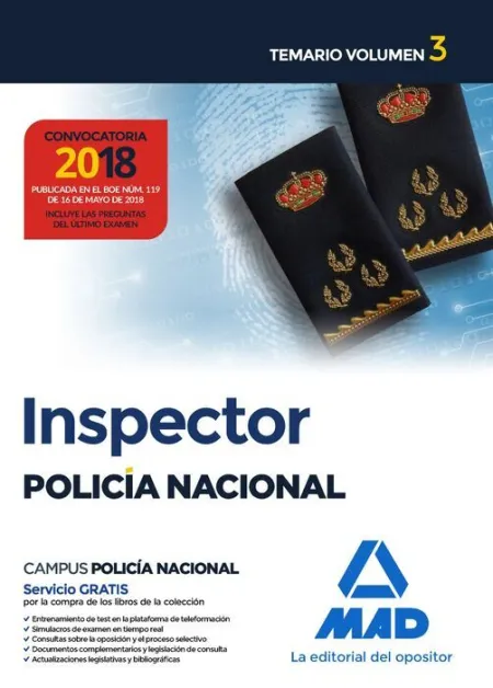 018 T3 Inspector de Policía Nacional