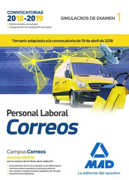 018 Sim/1 Personal Laboral Correos -Simulacros de Examen Volumen 1