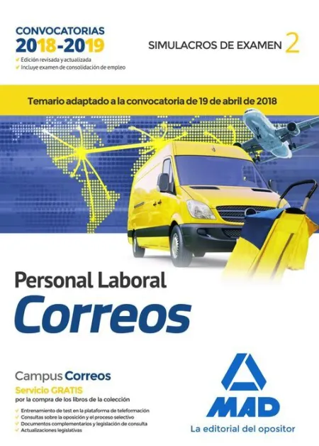 018 Sim/2 Personal Laboral Correos -Simulacros de Examen Volumen 2