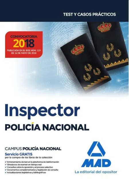 018 Test/ Casos Practicos Inspector de Policía Nacional