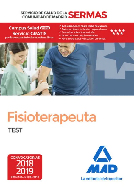 018 Test (Madrid) Fisioterapeuta del Servicio de Salud de la Comunidad de Madrid Sermas 2018
