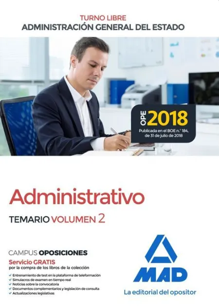 018 (Libre) T2 Administrativo Administración General del Estado (Turno Libre)