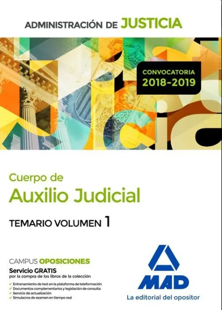018 T1 Cuerpo de Auxilio Judicial de la Administración de Justicia