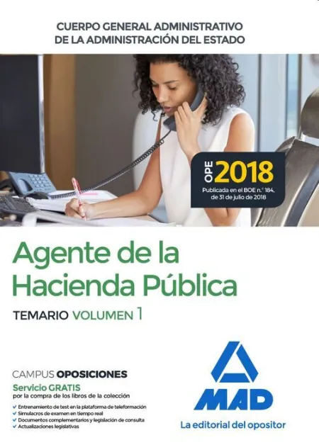 018 T1 Agente de Hacienda Publica de la Administracion Estado