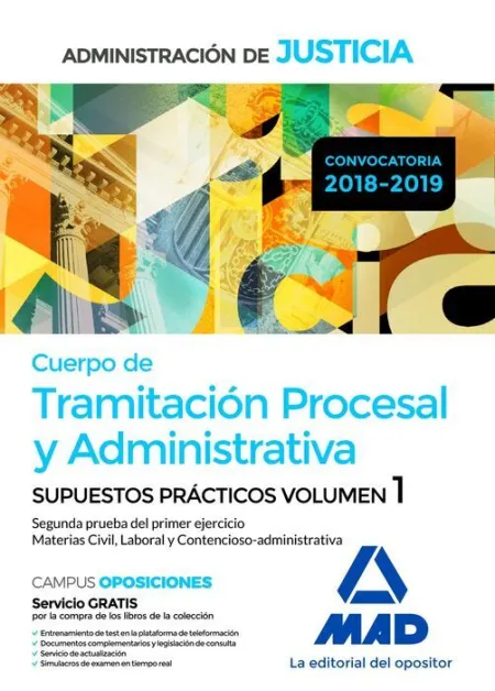 018 (Libre) T1 Sup Tramitación Procesal y Administrativa Administración de Justicia