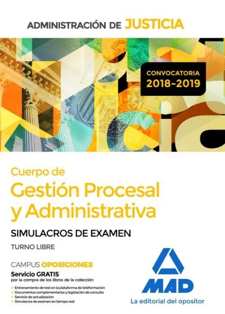 018 Sim (Libre) Cuerpo Gestión Procesal y Administrativa de la Administración de Justicia -Simulacros de Examen Turno Libre