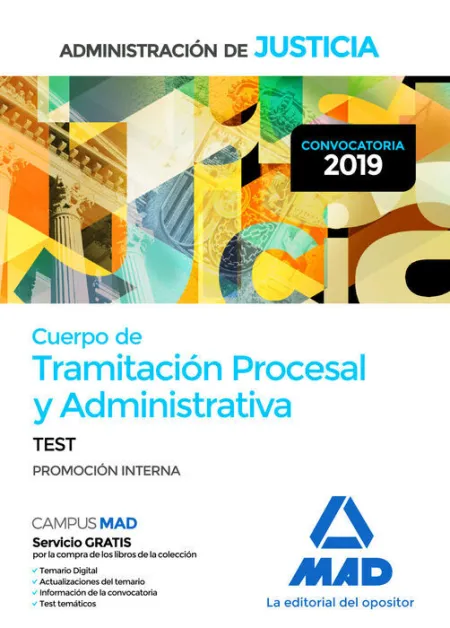 019 Test (Interna) Tramitación Procesal y Administrativa Administracion Justicia Promocion Interna