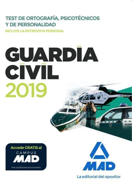 019 Guardia Civil Test Ortografía, Psicotécnicos y de Personalidad
