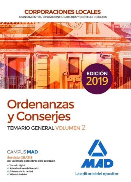 019 T2 Ordenanzas y Conserjes de Corporaciones Locales Temario