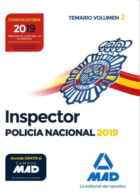 019 T2 Inspector Policía Nacional