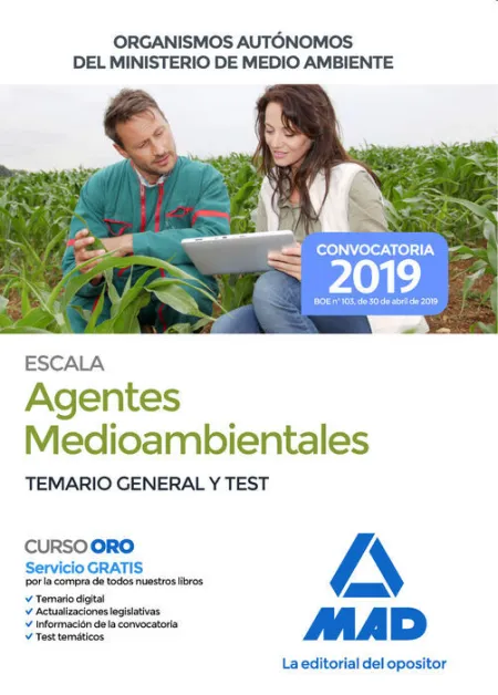 019 Tem/Test Agentes Medioambientales de Organismos Autónomos del Ministerio de Medio Ambiente