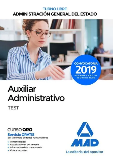 019 (Libre) Test Auxiliar Administrativo Administración General del Estado