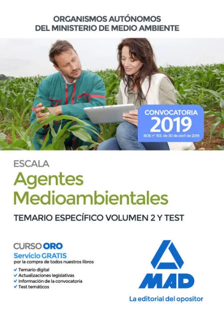 019 T2/Test Agentes Medioambientales de Organismos Autónomos del Ministerio de Medio Ambiente