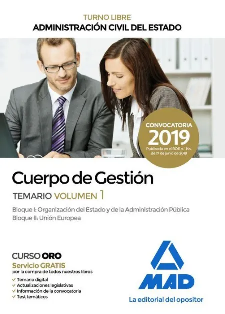 019 T1 Cuerpo Gestión de la Administración Civil del Estado