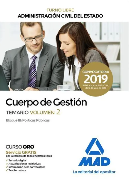 019 (Libre) T2 Gestión Administración Civil del Estado -Bloque Iii:politicas Publicas