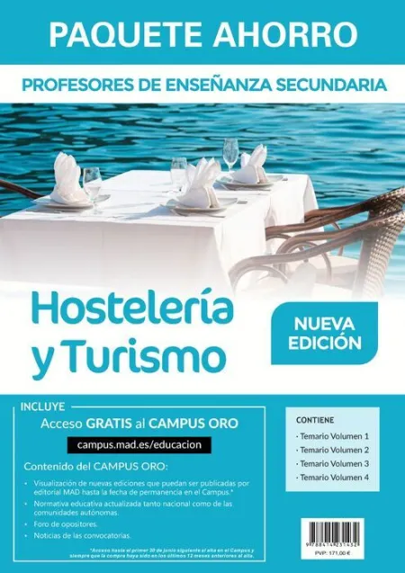 019 Paquete Ahorro Cuerpo de Profesores de Enseñanza Secundaria. Hostelería y Turismo.