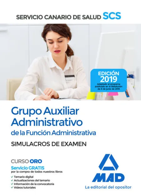 019 Simu Auxiliar Administrativo Servicio Canario Salud -Simulacros de Examen