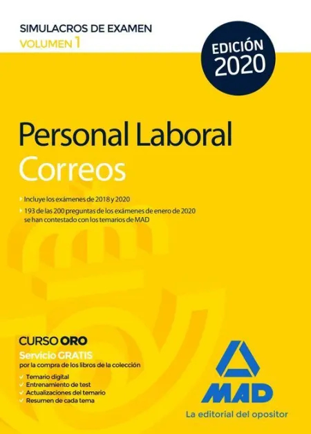 020 Sim/1 Correos Personal Laboral -Simulacros de Examen