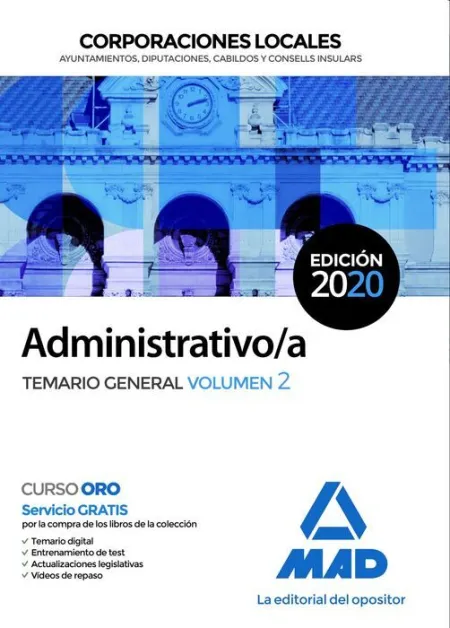 020 T2 Administrativo/A de Corporaciones Locales Temario General Volumen 2