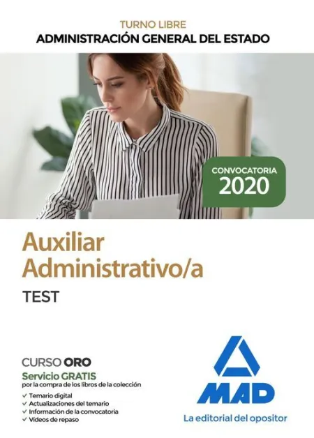 020 (Libre) Test Auxiliar Administrativo / a Administración General del Estado