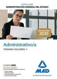 020 (Libre) T4 Administrativo / a Administracion General del Estado