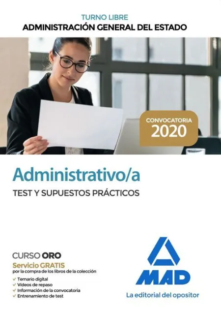 020 (Libre) Test/Sup Administrativo / a Administracion General del Estado. Test y Supuestos Practicos