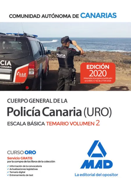 020 T2 Policía Canaria (Uro) Escala Básica Comunidad Autonoma de Canarias