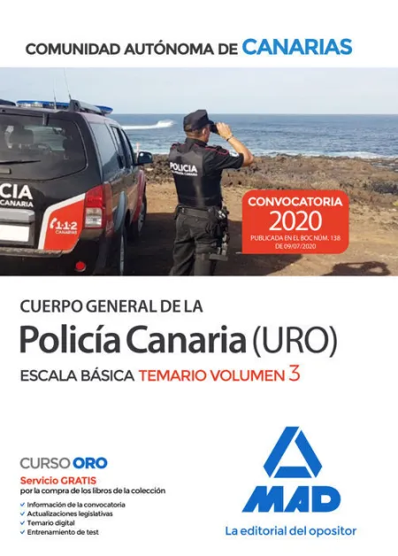 020 T3 Policía Canaria (Uro) Escala Básica Comunidad Autonoma de Canarias
