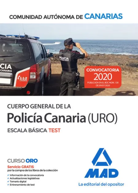 020 Test Policía Canaria (Uro) Escala Básica Comunidad Autonoma de Canarias