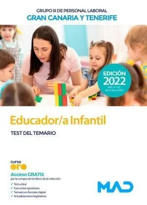 022 Test Educador/A Infantil Personal Laboral. Gran Canaria y Tenerife
