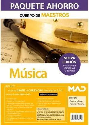 Paquete Ahorro Cuerpo de Maestros Música