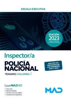 023 T01 Inspector/A de Policía Nacional. Temario Volumen 1
