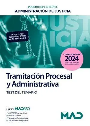Test Interna Cuerpo de Tramitación Procesal y Administrativa de la Administración de Justicia