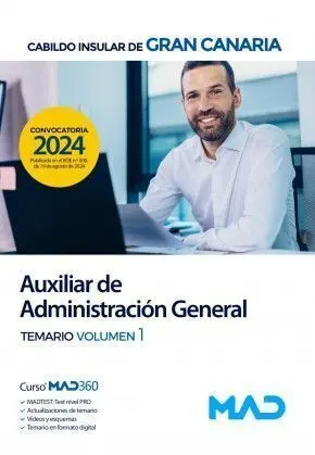 024 T1 Auxiliar Administrativo/A del Cabildo Insular de Gran Canaria