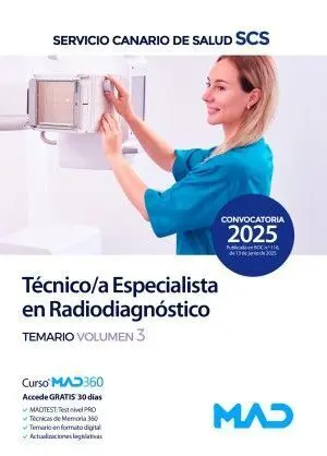 025 T3 Tecnico Especialista Radiodiagnostico Servicio Canario Salud