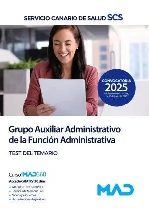 025 Test Auxiliar Administrativo Servicio Canario Salud