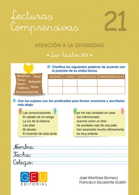 Lecturas Comprensivas 21. Atencion Diversidad