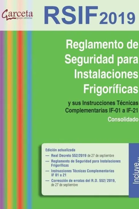 020 Rsif. Reglamento de Seguridad en Instalaciones Frigoríficas