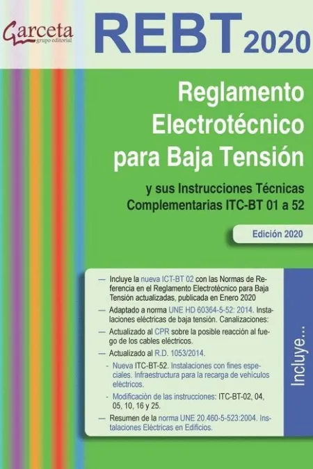 Rebt 2020. Reglamento Electrotecnico para Baja Tensión