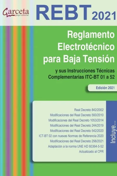 Rebt2021. Reglamento Electrotecnico para Baja Tensión