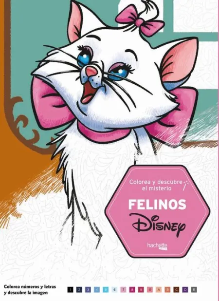 Colorea y Descubre el Misterio. Felinos Disney