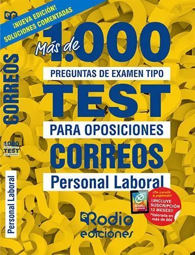 020 Correos. Personal Laboral. Más de 1. 000 Preguntas Tipo Test para Oposiciones.