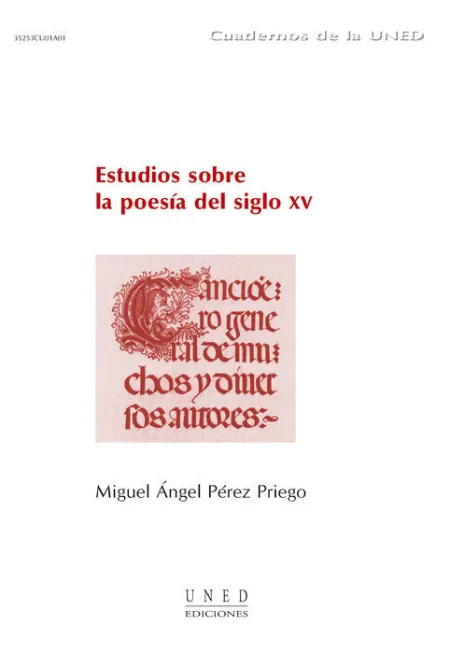 Estudios Sobre la Poesã?Â­a del Siglo Xv